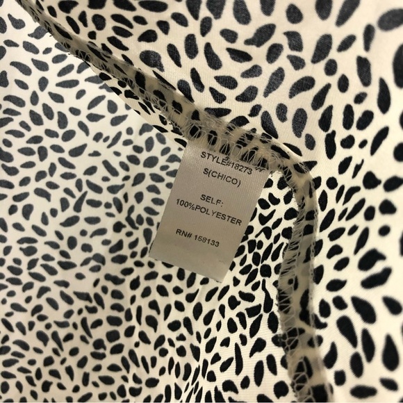 Staccato White & Black Dot Printed Ruffle Sleeveless Blouse S - Picture 4 of 5